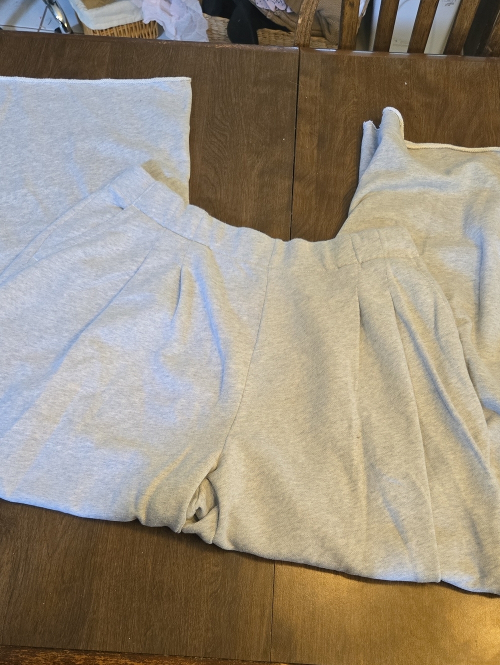 Aerie Light Gray Wide Leg Trouser Sweatpants